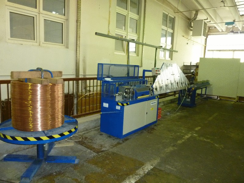 Straightening of copper wire (El. industry - Automotive)