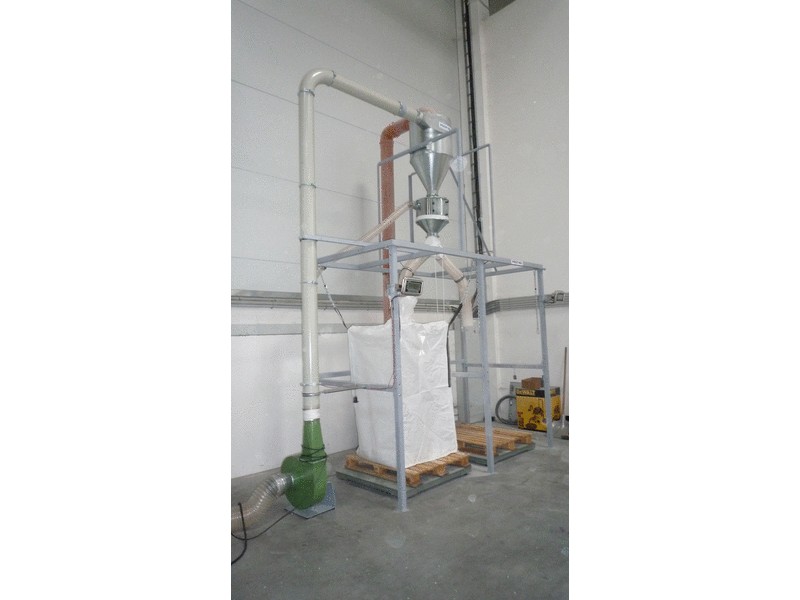 Double BIG-BAG stand with dedusting and weighing